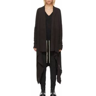 👉 L vrouwen bruin Cardigan long wrap marron