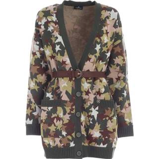 👉 Riem vrouwen groen Camouflage star belt cardigan