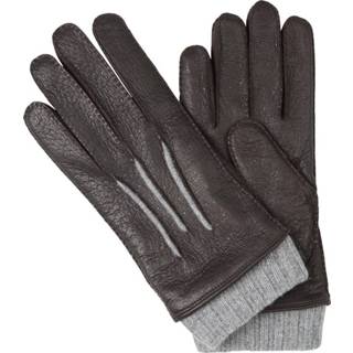 👉 Glove leather vrouwen bruin and Cashmere Gloves
