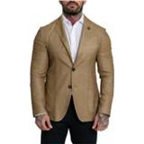 👉 Blazer XL male geel Fitted Single Breasted