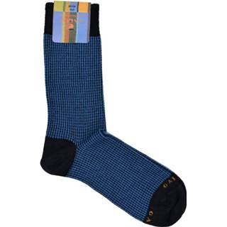 👉 Sock onesize male blauw Houndstooth Socks
