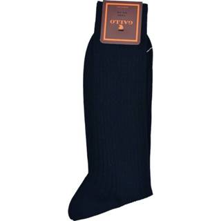 👉 Sock onesize male blauw Twin Rib Pattern Cotton Long Socks