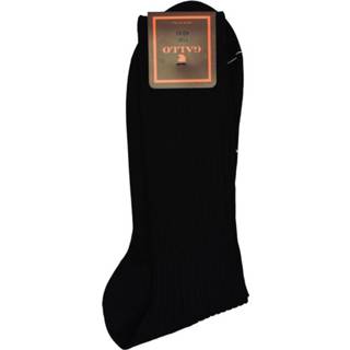 👉 Sock onesize male zwart Twin Rib Pattern Long Socks