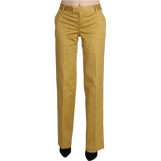 👉 Broek vrouwen geel Straight Formal Trousers