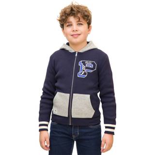 👉 Sweatshirt male blauw with Zip