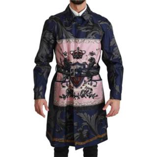 👉 Trenchcoat male blauw Royal Crown Jacket