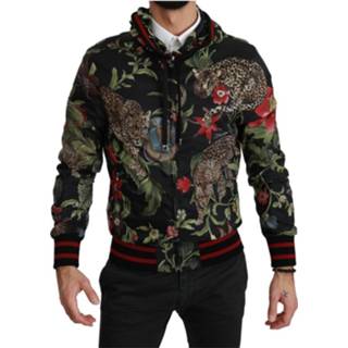 👉 Male zwart Leopard Bomber Hooded Mens Jacket