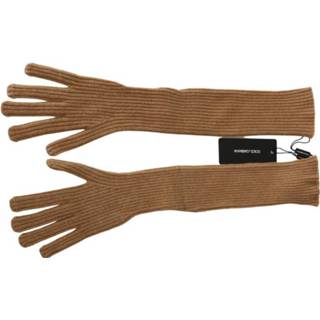 👉 Glove m vrouwen bruin Elbow Length Mittens Gloves