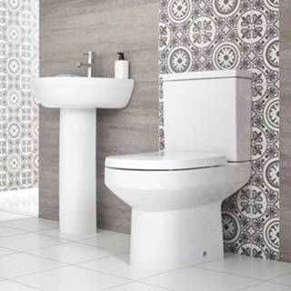 👉 Duoblok toilet Wastafels met Zuil Toiletten covelly modern vloer wit keramisch en Wastafel 50cm | 5051752871078