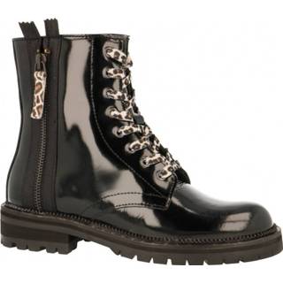 👉 Veterboots zijde meisjes vrouwen zwart Gattino