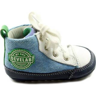 👉 Schoenen leer jongens male blauw Develab 41825 eerste loop schoen