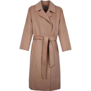 👉 Polyester l jassen vrouwen beige Clairval Jas camel