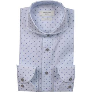 👉 Overhemd katoen male blauw Profuomo Slim fit