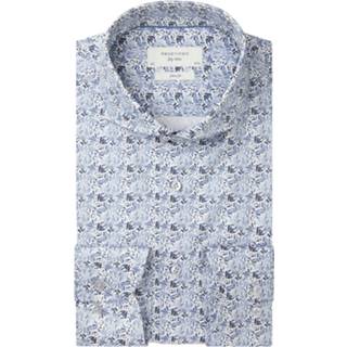 👉 Overhemd katoen male blauw Profuomo Slim fit