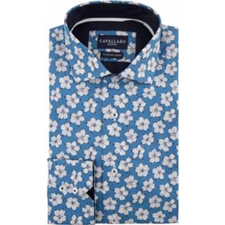 👉 Overhemd katoen overhemden male blauw Cavallaro rico 8719939052593