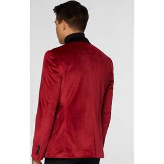 👉 Dinnerjacket male print Opposuits Christmas dinner jacket burgundy 8719874021401