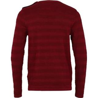 👉 Gebreide trui truien l male rood bordeaux Kronstadt Keld plain fijn trui- navy -