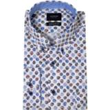 👉 Overhemd wit s male print Adam est 1916 casual buttondown roosjes 8720008357303