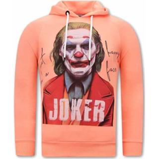 👉 Hoodie oranje katoen l truien male print Tony Backer Joker hoodies orange 7435144299233 7435144299219 7435144299226