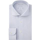 👉 Overhemd blauw gestreept overhemden male Profuomo cutaway 8719064789937