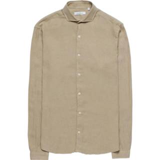 👉 Shirt linnen m overhemden male beige The GoodPeople soho 2015000064233 8718969129435