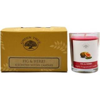 Geurkaars Green Tree figs & herbs votives 55 gram