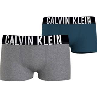 👉 Blauw grijs elastaan jongens Calvin Klein 2-pack trunks boys blauw/grijs - 0UD