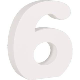 👉 Houten hobby cijfer 6 van 11 cm