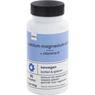 👉 Vitamine unisex HEMA Calcium-magnesium-zink + D - 90 Stuks