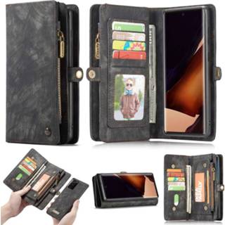 👉 Portemonnee zwart CaseMe Vintage Wallet Case Hoesje Samsung Galaxy Note 20 Ultra - 6017402212270