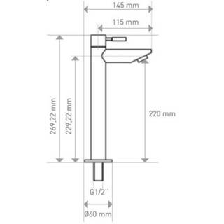 👉 Fonteinkraan Ink combi set 2a staand hoog, always open plug en design sifon - brushed nickel