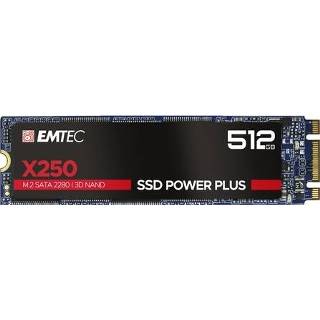 👉 Emtec X250 SSD Power Plus 512 GB SSD ECSSD512GX250, SATA 6 GB/s, M2 2280