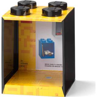 👉 Zwart unisex LEGO Storage Brick Shelf 4 - Black 5711938033453