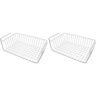 👉 Wit Pakket van 6x stuks kast opberg/opruim sokkenmandje 40 X 27 CM