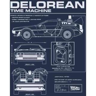 👉 Trui s zwart vrouwen Back to the Future DeLorean Schematic Dames - 5059478154437