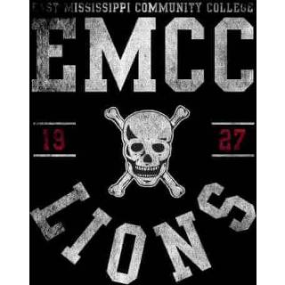 👉 East Mississippi Community College Lions Men's T-Shirt - Black - S - Zwart