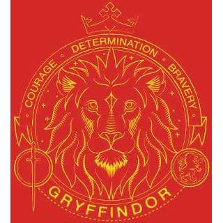 👉 Harry Potter Gryffindor Lion Badge t-shirt - Rood - S - Rood