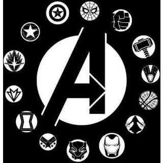 👉 Avengers Team Logo T-shirt - Zwart - S - Zwart