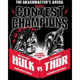 👉 Marvel Thor Ragnarok Champions Poster T-shirt - Zwart - S - Zwart