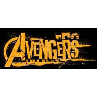 👉 Marvel Avengers Infinity War Orange Logo T-shirt - Zwart - S - Zwart
