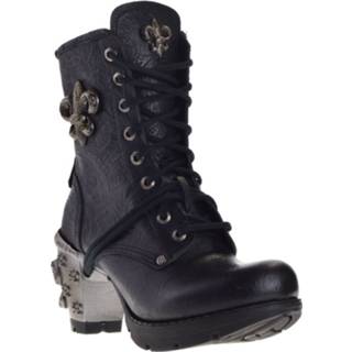 👉 Veterboots damesschoenen vrouwen zwart New Rock Halfhoge 2000001071045