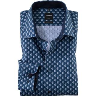 👉 Overhemd katoen overhemden male blauw Olymp Modern fit
