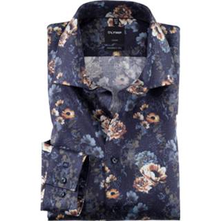 👉 Overhemd katoen overhemden male blauw Olymp Modern fit