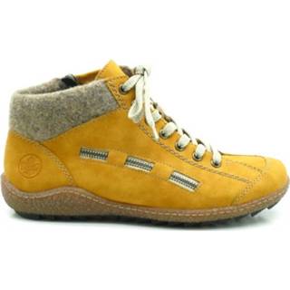 👉 Veterschoenen kant damesschoenen vrouwen geel Rieker 8512101970523 8512101974620 8512102002223