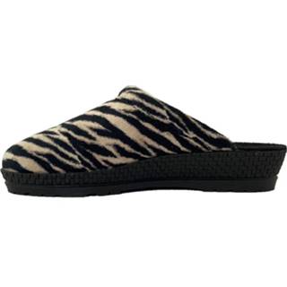 👉 Pantoffels vrouwen zwart rubber Rohde zebra