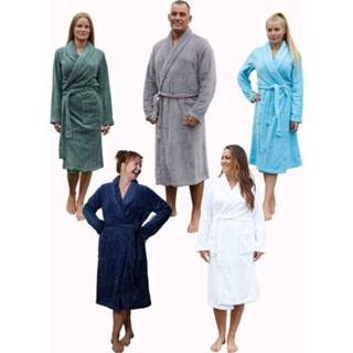 👉 Badjas fleece unisex - 5 kleuren-lichtblauw-l/xl