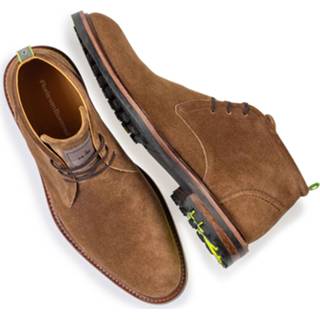 👉 Veterboots leer rubber herenschoenen male bruin Floris van Bommel veterboot