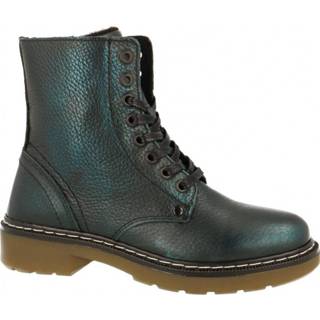 👉 Veterboots meisjes vrouwen blauw Bullboxer
