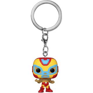 👉 Keychain mannen Marvel Luchadores Iron Man Pop!
