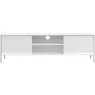 👉 Wit spaanplaat Tv-dressoir Salerno - hoogglans 55x184x43 cm Leen Bakker 8024963422015